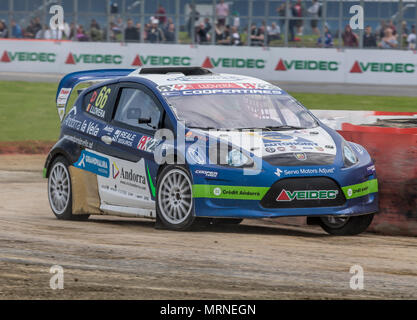 27. Mai 2018, Silverstone, Towcester, England; Cooper reifen Welt RX von Großbritannien, die SpeedMachine Festival; Albert Llovera (UND) für Team A Llovera während der Qualifizierung 3 von der RX2 Rallycross Meisterschaft Stockfoto