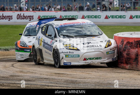 Silverstone Circuit, Towcester, UK. 27. Mai, 2018. Cooper reifen Welt RX von Großbritannien, die SpeedMachine Festival; Simon Olofsson (SWE) für Team S Olofsson während der Qualifizierung 3 von der RX2 Rallycross Meisterschaft Credit: Aktion plus Sport/Alamy leben Nachrichten Stockfoto