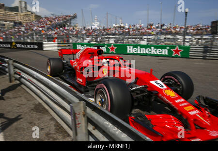 Motorsport: FIA Formel Eins-Weltmeisterschaft 2018, Grand Prix von Monaco, #5 Sebastian Vettel (D, Scuderia Ferrari), 26.05.2018. | Verwendung weltweit Stockfoto