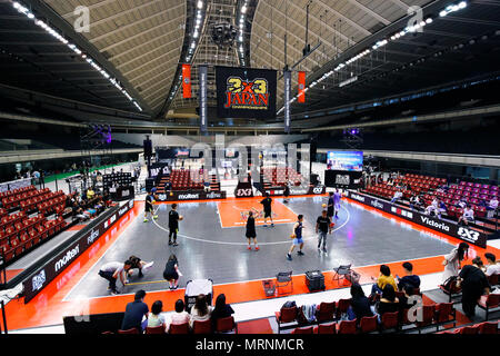 Tokyo Metropolitan Gymnasium, Tokio, Japan. 27. Mai, 2018. Allgemeine Ansicht, 27. Mai 2018 - Basketball: 4 3x3 Japan Meisterschaften an der Tokyo Metropolitan Gymnasium, Tokio, Japan. Credit: Naoki Morita/LBA SPORT/Alamy leben Nachrichten Stockfoto