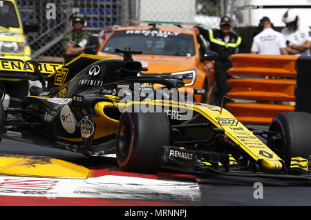 Monte Carlo, Monaco. 27. Mai, 2018. Motorsport: FIA Formel Eins-Weltmeisterschaft 2018, Grand Prix von Monaco, # 27 Nico Hulkenberg (GER, Renault Sport Formel 1 Team), 27.05.2018. | Verwendung der weltweiten Kredit: dpa/Alamy leben Nachrichten Stockfoto