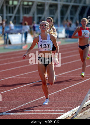 In Loughborough, England, 20, Mai, 2018. Beth Kidger konkurrieren in 1500m der Frauen während der LIA 2018 Loughborough Internationalen Leichtathletik Meeting. Stockfoto