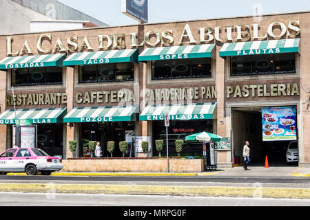 Mexiko-Stadt, Cuauhtemoc, Tabacalera, La Casa de los Abuelos, Restaurant Restaurants Essen Essen Essen Essen gehen Cafe Cafes Bistro, Cafeteria, Bäckerei, Markise, Exter Stockfoto