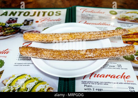 Mexiko-Stadt, Cuauhtemoc, Tabacalera, La Casa de los Abuelos, Restaurant Restaurants Essen Essen Essen Café Cafés, Cafeteria, Bäckerei, innen, Churros, Menü M Stockfoto