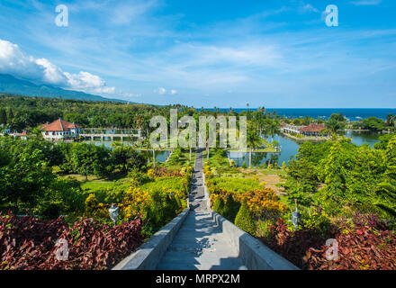 Taman Ujung Wasser Palace Landschaft in Bali, Indonesien Stockfoto