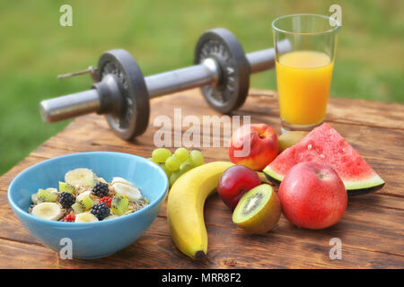 Sportliches Frühstück Stockfoto