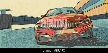 BMW Beamer Abbildung Stock Vektor