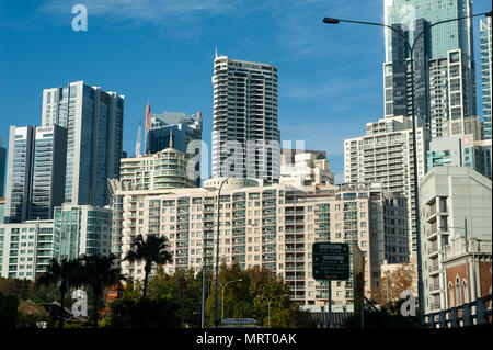 08.05.2018, Sydney, New South Wales, Australien - Blick auf die Skyline von Sydney mit Wohnungen und Bürogebäuden der central business district Stockfoto