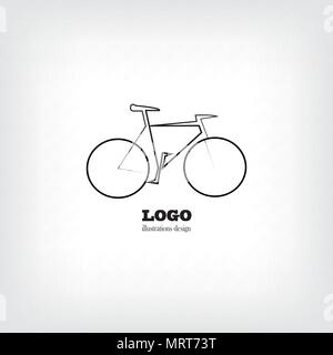 Fahrrad, Fahrrad Symbol Leitung, umriss Vektor Zeichen, linear style Piktogramm isoliert auf Weiss. - Abbildung Stock Vektor