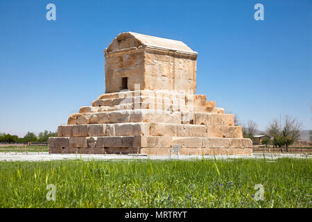 Das Grab von Kyros ist das wichtigste Denkmal in Pasargad. Iran Stockfoto