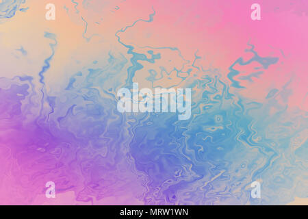 Holographische Textur in blau pink grün Farben. Abstrakt Hintergrund. Stockfoto