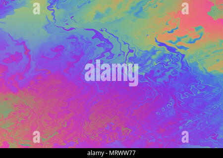 Holographische Textur in blau pink grün Farben. Abstrakt Hintergrund. Stockfoto