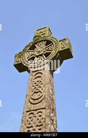 Celtic Cross, St Mary's Church, Canons Ashby Stockfoto