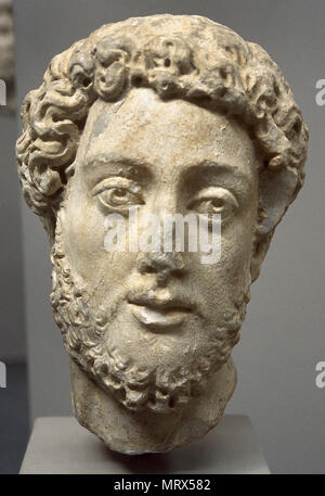 Commodus (161-192 AD). Römischer Kaiser (180-192 AD). Nerva-Antonine. Büste. Ephesus Archäologischen Museum. Selçuk, Türkei. Stockfoto