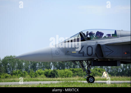 Luftfahrt, Flug, Flugzeug, Militär, fighter, Luftangriff, Einheit, Sicherheit, Raum, Luft Flur, Lage, Navigation, fliegen, fliegen hoch, SAAB JAS-39 Gripen, Stockfoto