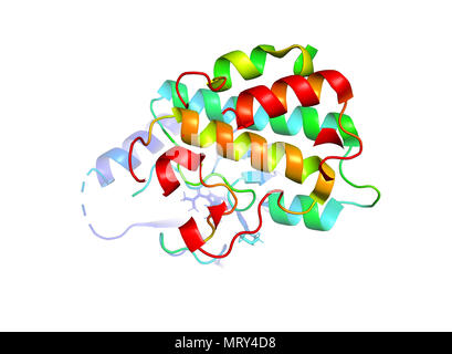 Die Kristallstruktur des Tumor Marker protein. Das 3D-Modell der biologischen Makromolekül. Stockfoto