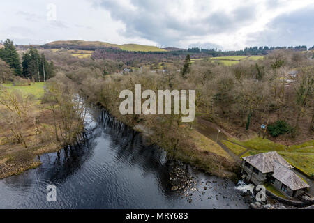 Lake Vyrnwy, Reservoir in Powys, Wales, Großbritannien Stockfoto