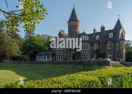 Haupteingang der Torridon Hotel, Addo, North West Highlands, Schottland Stockfoto