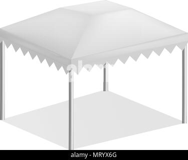 Klappbare zelt Mockup, realistischen Stil Stock Vektor