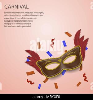 Karneval Konzept Hintergrund, realistischen Stil Stock Vektor
