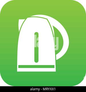 Wasserkocher Symbol Digital Green Stock Vektor