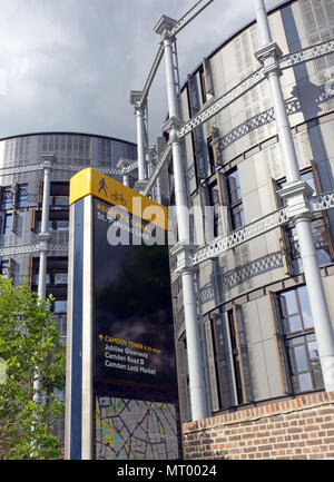 145 Wohnungen Im Viktorianischen Gasspeicher Frames aufgebaut, St Pancras Lock, King's Cross, London Stockfoto