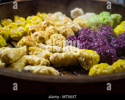 Farbige Xiao Long Bao. Stockfoto