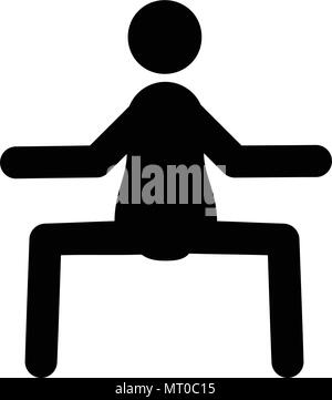 Sumo player Symbol auf weißem Hintergrund Stock Vektor