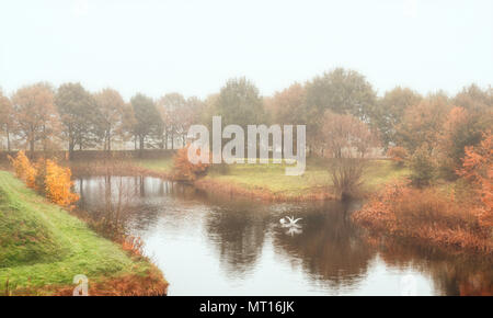 Der Bereich außerhalb der Bourtange Festung Dorf in der Provinz Groningen im Norden der Niederlande Stockfoto