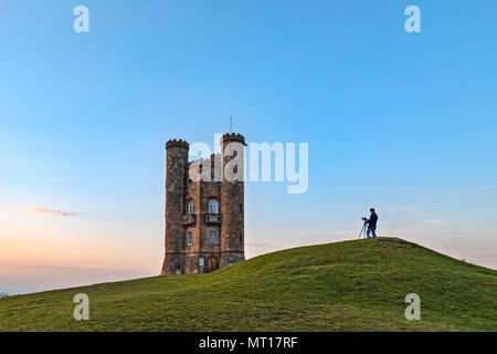 Broadway Tower, Cotswold, Gloucestershire, England, Großbritannien Stockfoto