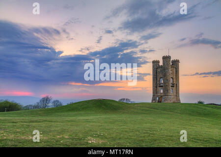 Broadway Tower, Cotswold, Gloucestershire, England, Großbritannien Stockfoto