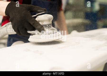 Mechanische Polieren Auto Stockfoto