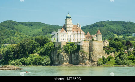 Schloss Schönbühel an der Donau betwen Durnstein & Melk in der Wachau, Österreich. Stockfoto