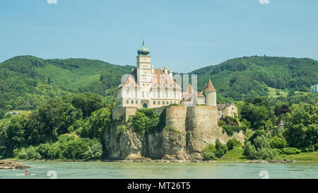 Schloss Schönbühel an der Donau betwen Durnstein & Melk in der Wachau, Österreich. Stockfoto