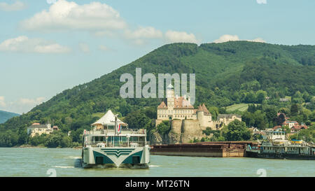 Schloss Schönbühel an der Donau betwen Durnstein & Melk in der Wachau, Österreich. Stockfoto