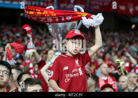 Liverpool Fans vor dem UEFA Champions League Finale zwischen Real Madrid und Liverpool an olimpiyskiy National Sports Complex am 26. Mai 2018 in Kiew, Ukraine. (Foto von Daniel Chesterton/phcimages.com) Stockfoto