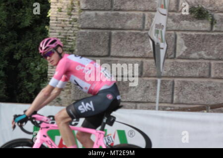Rom, Italien. 27. Mai 2018. Chris Froome ist erster Brite der Giro d'Italia Credit: Stefano Montagnana/Alamy Leben Nachrichten zu gewinnen Stockfoto