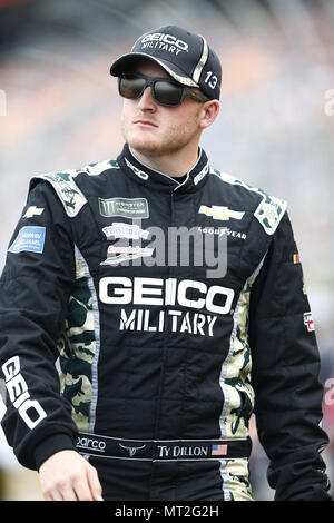 Concord, North Carolina, USA. 27. Mai, 2018. Ty Dillon (13) hängt heraus auf dem Gitter vor dem Coca-Cola 600 bei Charlotte Motor Speedway in Concord, North Carolina. Quelle: Chris Owens Asp Inc/ASP/ZUMA Draht/Alamy leben Nachrichten Stockfoto