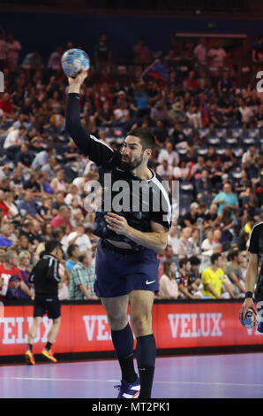 Nikola Karabatic (Paris Saint Germain) während der EHF Champions League Final4, abschließenden dritten Platz handball Match zwischen Paris Saint-Germain (PSG) und Vardar Skopje am 27. Mai 2018 in der Lanxess-Arena in Köln, Deutschland - Foto Laurent Lairys/DPPI Stockfoto