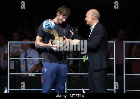 (C) LAURENT LAIRYS/LEMOUSTICPRODUCTION/MAXPPP-à KÖLN LE 27-05-2018 - VELUX EHF Champions League (Finale) HANDBALL CLUB DE NANTES VS MONTPELLIER AGGLOMERATION HANDBALL - UWE GESENSHEIMER Stockfoto