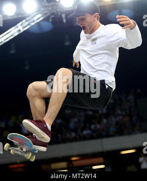 Vincent Milou in Aktion während der Männer Finale bei Tag zwei Der 2018 SLS-Pro Open am Kupfer, London. PRESS ASSOCIATION Foto. Bild Datum: Sonntag, 27. Mai 2018. Photo Credit: Steven Paston/PA-Kabel Stockfoto