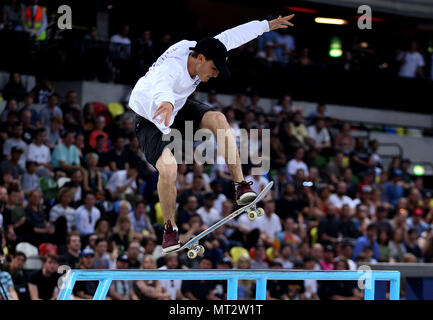 Vincent Milou in Aktion während der Männer Finale bei Tag zwei Der 2018 SLS-Pro Open am Kupfer, London. PRESS ASSOCIATION Foto. Bild Datum: Sonntag, 27. Mai 2018. Photo Credit: Steven Paston/PA-Kabel Stockfoto