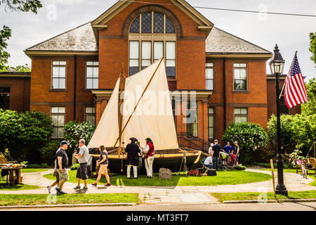 Revolutionären Krieg Encampment Webb Deane Stevens Museum Wethersfield, Connecticut, USA Stockfoto