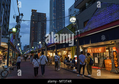 Tsukishima Monja Street, Tokio, Tokyo, Japan Stockfoto