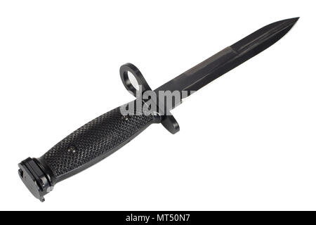 M16 rifle Bayonet isoliert auf weißem Stockfoto