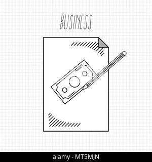Hand zeichnen Business School Stock Vektor