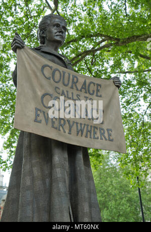 Erste Statue der Frau in Parliament Square. Ein Denkmal für gleiche Rechte Mitkämpfer suffragist Millicent Garrett Fawcett, die von Turner Prize erstellt - Winnin Stockfoto