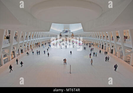 Das WTC Verkehrsknotenpunkt, World Trade Center Station, Manhattan, New York City Stockfoto