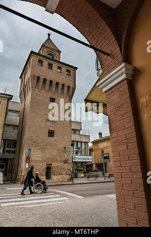 Senigallia, Italien - 01 Mai, 2018: Der Stadtturm in Puch bei Hallein, Bologna, Emilia-Romagna, Italien Stockfoto