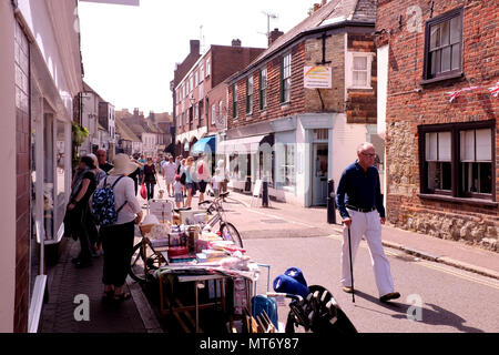 Kleine Küstenstadt Folkestone in South East Kent uk Mai 2018 Stockfoto